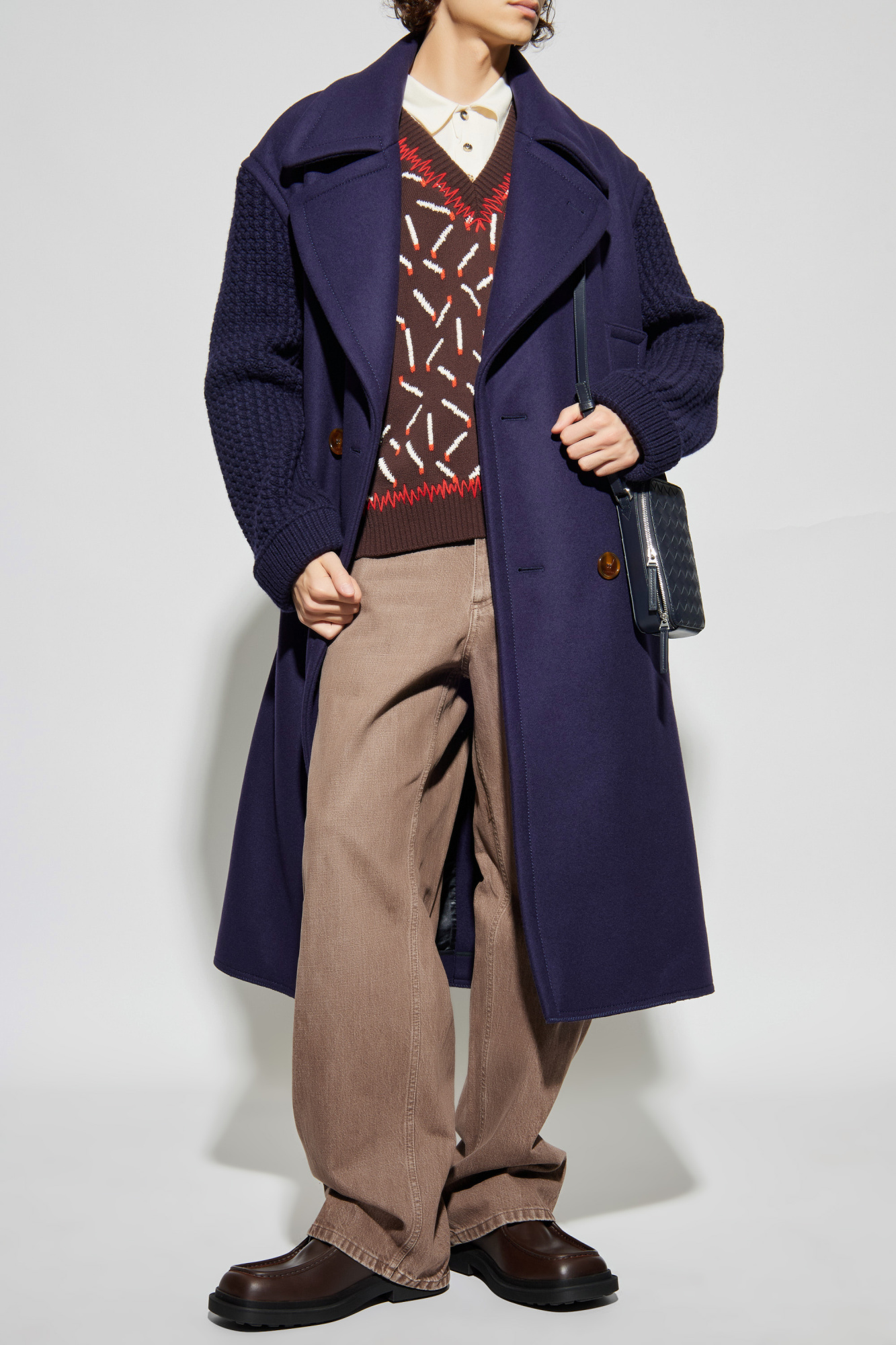 Lanvin Wool coat with single vent | Men's | Vitkac